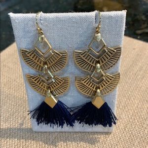 Stella & Dot Aida Tassel Chandeliers - Gold